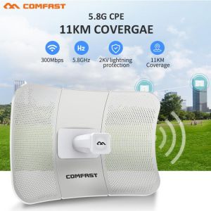 Long Range 11KM 5GHz Radar Bridge 300Mbps 1000mW Outdoor CPE Wireless WiFi Repeater Extender Router AP Access Point WiFi Antenna