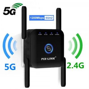 5G /2.4G WiFi Repeater Router Amplifier Long Range Extender 1200M/300Mbps Wireless Booster Home Wi-Fi Signal AP WPS Eesy Setup