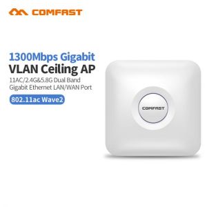 Comfast High Power 1300Mbps Dual Band Wireless Ceiling AP Gigabit WAN LAN Ethernet POE Port Wireless Router Openwrt Amplifier AP