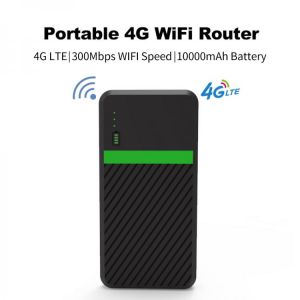 4G Router Unlocked LTE Mini Wifi Wireless Portable Modem Mobile CAT4 MiFis Hotspot With Sim Card Slot 10000mAh Battery For Car
