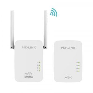 PIXLINK PL01 600Mbps Wireless Wifi Powerline adapter Router Extender KIT Network Power Line Ethernet Adapters Homeplug 1Pair