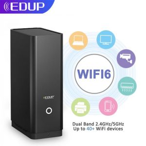 EDUP 1800Mbps Wireless WiFi 6 Gaming Router Dual Band 2.4G/5Ghz VPN Ethernet Gigabit Rate Internet Router With WLAN LAN For Home