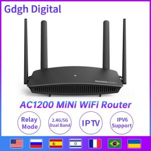 TOTOLINK A720R 1200Mbps WIFI Router Full Port 2.4GHz/5GHz Wifi Repeater 4*6dBi External Antennas Support IPTV
