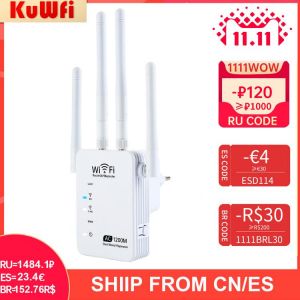 KuWFi WiFi Repeater 5G 1200Mbps  AP Router 802.11ac WiFi Amplifier/Extender Long Range Wi-Fi Signal Booster repetidor wifi