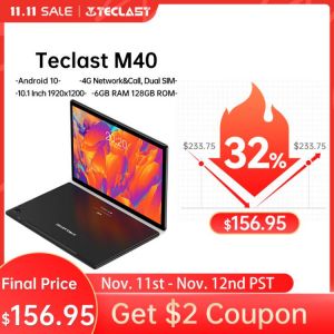 Teclast M40 10.1'' Android 10 Tablet 6GB RAM 128GB ROM UNISOC T618 Octa Core 4G Network Tablets PC 1920x1200 Dual Wifi T