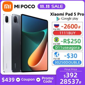 Xiaomi Mi Pad 5 Pro 128GB / 256GB Tablet Snapdragon 870 CPU Tablets 5 Pro 11'' 2.5K Screen  8600mAh Battery 67W Charging
