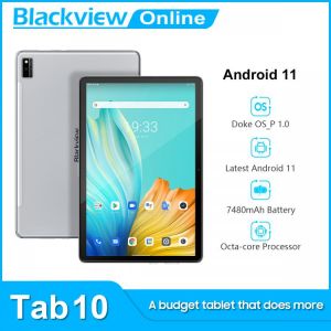 Blackview 2021 Tab 10 Tablet 10.1 Inch 1920x1200 MTK8768 Octa Core 4GB RAM 64GB ROM Tablets PC 7480mAh 4G Network Dual Wifi