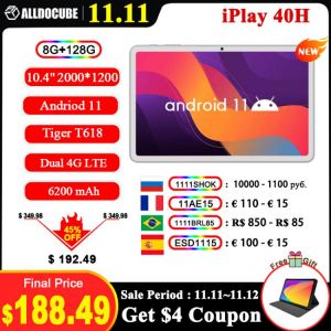 【2021 New White】ALLDOCUBE iPlay 40H 10.4'' Tablet PC Android 11 2K 2000x1200 8GB RAM 128GB ROM UNISOC T618 Octa Core