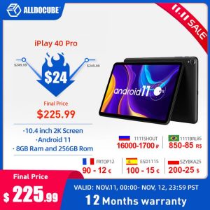 ALLDOCUBE iPlay 40 Pro Tablet PC 10.4 Inch  2000*1200 IPS Android 11 8GB RAM 256GB ROM Octa Core T618 4G Lte Phone Call Tablets