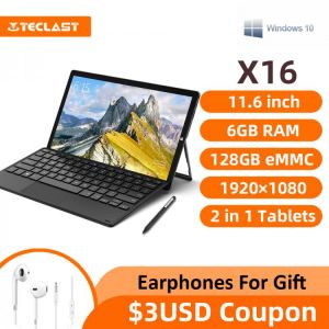 Teclast X16 2 in 1 Tablets 11.6 Inch 6GB RAM 128GB eMMC Touch Screen Windows 10 OS Intel N4020 1920×1080 IPS WIFI BT4.2 NotebooK