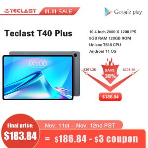 Teclast T40 Plus 10.4 Inch Android 11 Tablet 2000×1200 IPS 8GB RAM 128GB ROM Dual 4G Network And Ac Dual-Band WiFi Bluetooth 5.0