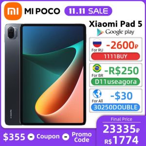 Global ROM Xiaomi Pad 5 6GB 128GB / 256GB Snapdragon 860 Mi Pad 11'' 2.5K Screen Tablet 8720mAh Quad Stereo Speakers CN 