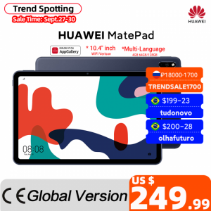 Global Version Huawei MatePad 10.4 inch tablet PC 4GB 64GB 128G kirin 820 Octa Core Multi-screen GPU Turbo Android 10 7250mAh