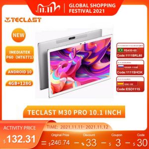 Teclast M30 Pro 10.1 Inch Tablet Android 10 P60 8 Core 4GB RAM 128GB ROM IPS 1920*1200 4G Call Network Dual Wifi GPS Tablets PC