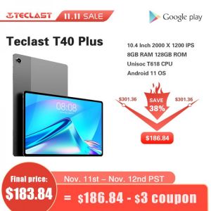 Teclast T40 Plus 10.4'' 2000x1200 Tablet 8GB RAM 128GB ROM Octa Core 4G Network Dual Wifi Tablet PC Android 11 Bluetooth
