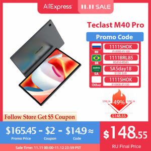Teclast M40 Pro 10.1'' Tablet Android 11 UNISOC T618 Octa Core 6GB RAM 128GB ROM 4G Network 4 Stereo Spearkers 7000mAh 8