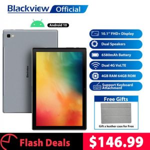 Blackview Tab 8 10.1 inch Android 10 Tablet 1920x1200 SC9863A Octa Core 4GB RAM 64GB ROM 4G Network AI Speed-up 6580mAh Tablets