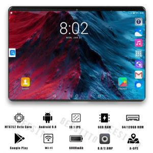 2022 Newest 10 Inch tablet Android 9.0 Octa Core 6GB RAM 128GB ROM 3G 4G FDD LTE Wifi Bluetooth GPS Phone call Tablet pc