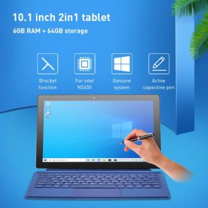 PiPO Tablet Win 10 Quad Core 6G RAM 64G Intel Apollo Lake N3450 10.1 Inches Tablet with Keyboard Stylus Pen OTG Cable