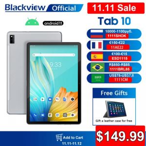 Blackview TAB 10 Android 11 Tablet 10.1" MTK8768 Octa Core 1920x1200 4GB RAM 64GB ROM 4G Network 7480mAh Tablets PC Dual Wifi