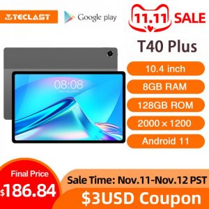 Newest Teclast T40 PLUS Android 11 Tablets 10.4 Inch 8GB RAM 128GB ROM 2000x1200 UNISOC T618 Octa Core 4G Network Wifi Tablet PC