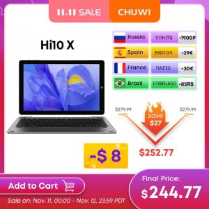 CHUWI Hi10 X 10.1 Inch FHD Screen Tablet Windows 10 1920x1200 6GB RAM 128GB ROM Intel Celeron Quad Core Dual Band 2.4G/5G Wifi