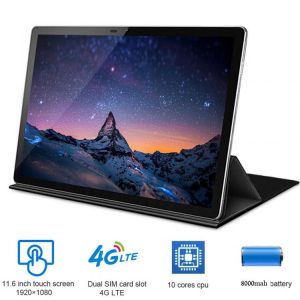 Orginal 11.6 Inch 2 in 1 Tablet Android 4G LTE MTK6797 X27 10 Cores  Android 8.0  for Drawing  Tablets with Keyboard Mouse