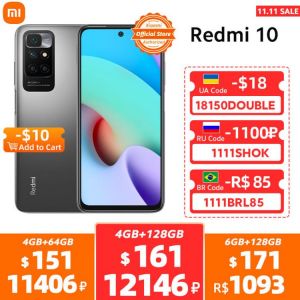 [World Premiere] Xiaomi Redmi 10 New Smartphone Global Version 50MP AI quad camera 90Hz FHD Display MediaTek Helio G88 Octa Core
