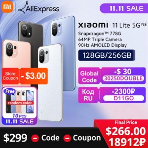 【World Premiere】Global Version Xiaomi 11 Lite 5G NE Smartphone 128/256GB ROM Snapdragon 778G Octa Core 64MP Camera 90Hz Displa