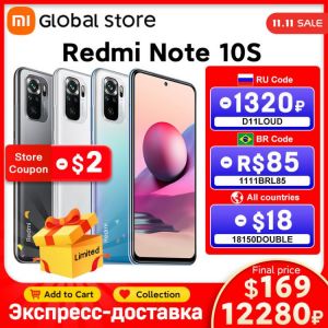 Global Version Xiaomi Redmi Note 10S 64GB/128GB Smartphone Helio G95 6.43" AMOLED DotDisplay 33W 5000mAh 64MP Quad Camera
