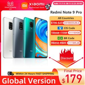Global Version Xiaomi Redmi Note 9 Pro 108MP Camera 6GB 64GB/128GB ROM Mobile Phone Snapdragon 750G Octa Core CPU 5G WIFI