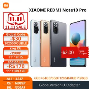 Redmi Note 10 Pro Global Version 6+64/128 8+128 Xiaomi Smartphone 108MP Camera Snapdragon 732G 120Hz AMOLED Display NFC