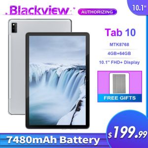 Blackview Tab 10 10.1'' 4G Phone Call Tablet PC 4GB+64GB Octa Core Android 11 13MP Camera Tablets 7480mAh