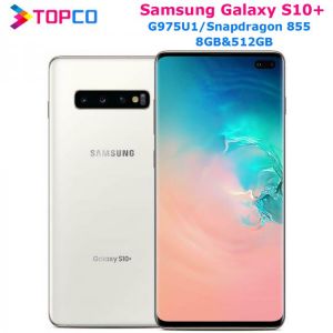 Samsung Galaxy S10+ S10 Plus G975U 512GB G975U1 Unlocked Mobile Phone Snapdragon 855 Octa Core 6.4" 16MP&Dual 12MP 8GB&am