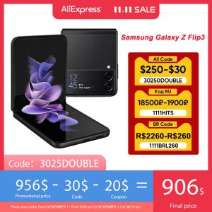 Global Version Samsung Galaxy Z Flip3 5G Smartphone SM-F7110 Snapdragon 888 8GB 256GB 6.7'' 120Hz adaptive refresh rate 