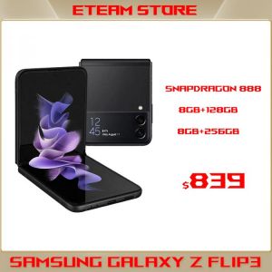 Global Version Samsung Galaxy Z Flip3 5G Smartphone SM-F7110 Snapdragon 888 8GB 128GB 6.7'' 120Hz adaptive refresh rate 