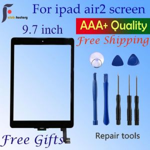 For Ipad air2  A1566 A1567 Touch Screen Digitizer Glass lens Sensor 9.7'' inch Ipad air 2 touch screen glass digitizer f
