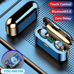 TWS Bluetooth-Compatible 5.0 Wireless Earphones Earbuds Sports 2200mAh Charging Box Waterproof 9D Stereo Wireless Headphones
