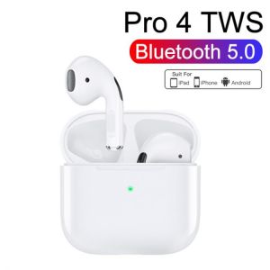 New TWS Pro 4 Bluetooth 5.0 Wireless Headphones TWS Earburds Sports in-Ear Stereo Wireless Earphone Headset 4 Generation Pro4