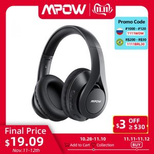 Mpow 059 Pro/Lite 60h Playtime Bluetooth 5.0 Wireless Headphones Hi-Fi Stereo Sound CVC 6.0 Noise Reduction for Cell Phone PC