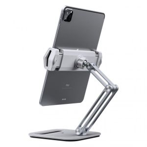 Foldable Tablet Stand Three Shaft Design Multi Angle Adjustable Tablet Support Desktop Aluminum Hands Free Cell Phone Holder