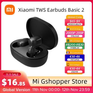 Global Version Xiaomi Redmi Airdots 2 TWS Wireless Bluetooth 5.0 Earphone Mi True Wireless Earbuds Basic 2 Auto Link TWSEJ061LS