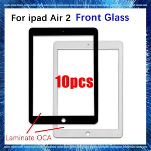 10pcs For iPad Air2 Air 2 2014 A1566 A1567 Front Glass With OCA (No Touch Digitizer) Outer LCD Screen Panel Replacement