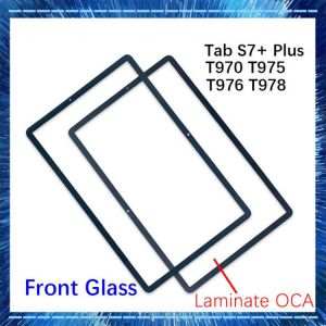 New Front Glass (No Touch Digitizer) LCD Display Screen Outer Panel Replacement For Samsung Galaxy Tab S7+ Plus T970 T975 T976