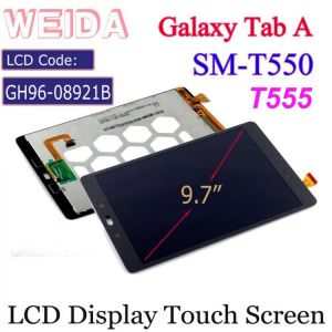 WEIDA LCD Replacment 9.7" For Samsung Galaxy Tab A 9.7 WIFI T550 SM-T550 T555 LCD Display Touch Screen Assembly GH96-08921B