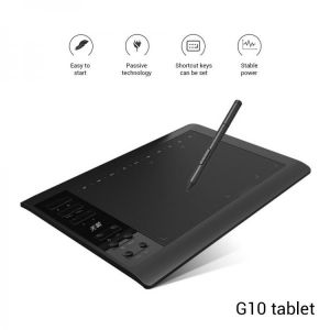 10moons Drawing Tablet G10 8192 Levels Smart LCD 10x6 Inch Graphic Digital Tablet for Computer Mobile Phone Laptop