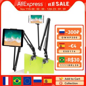 Flexible Long Arm Mobile phone tablet stand holder For iPad Mini Air iPhone Xiaomi Huawei Lazy Bed Desktop Clip Metal Bracket