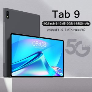 Tab 9 Tablet Android 11 12GB RAM 512GB ROM 10 Inch Tablets 10 Core Tablete GPS Dual Phone Call 5G Tablette PC Global Version Pad