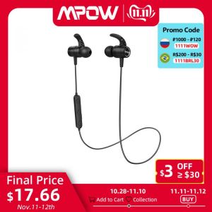 Mpow S10 Pro Bluetooth 5.0 Earphones Wireless Sport Earbuds with Mic IPX7 Waterproof Magnetic 14H Playtime for Running Gym Work