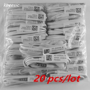 kecesic 20 pcs/lot 3.5mm in-ear S6 Headphones Earphones with Mic Earphones For Samsung Galaxy  S5  s6 Headset Free Shipping